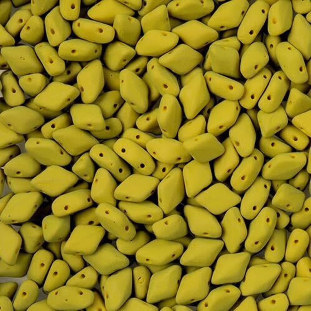 8650 Matubo Czech Gemduo 2-Hole, Neon Lemongrass, 50g